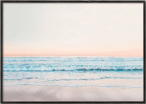 Landschap kunst: rustige kust bij zonsopgang