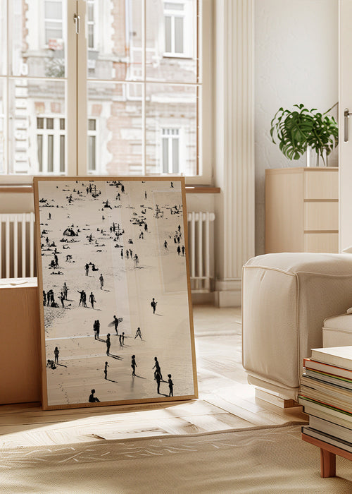 Landschap poster strand silhouetten