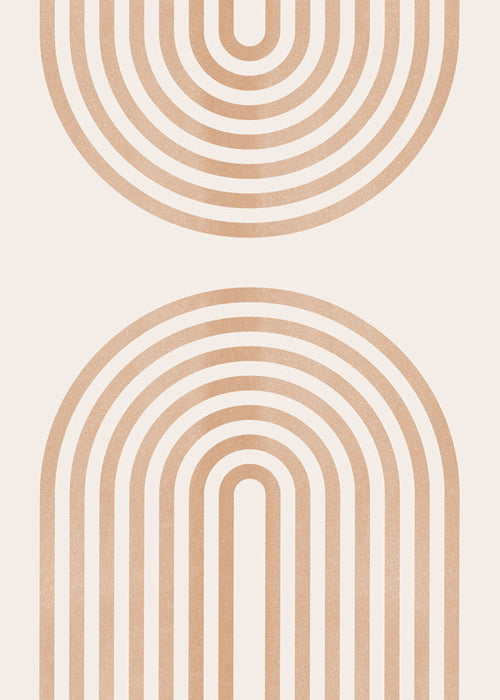Geometrische poster met minimalistische bogen