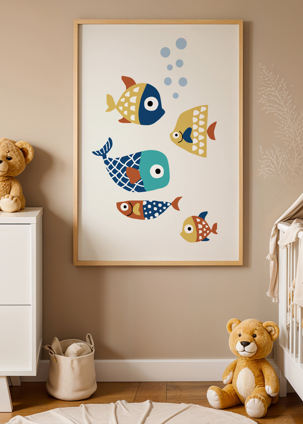 Little Friends - Framed poster in an interior
