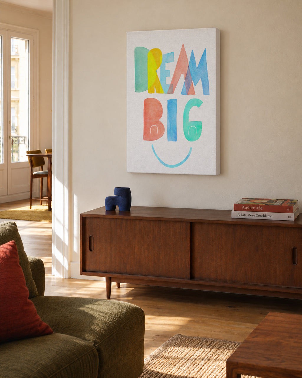 Dream Big - Unframed canvas in an interior