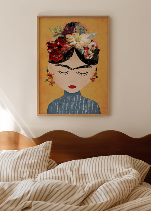 Illustratie Frida met bloemenkroon