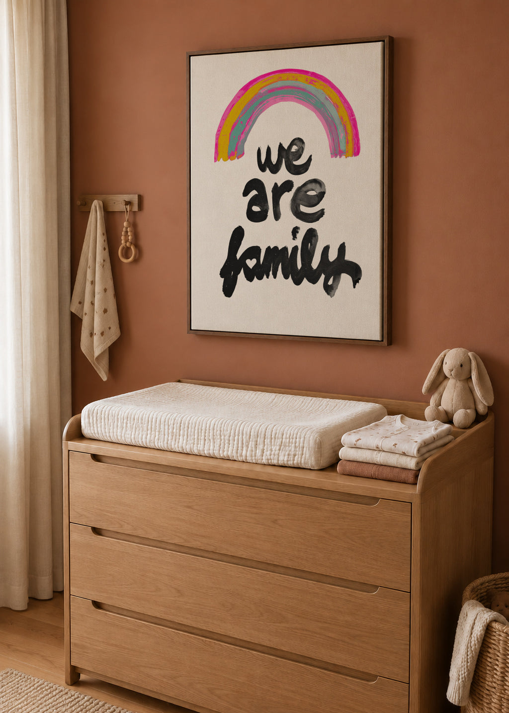 We are family - Framed canvas in an interior