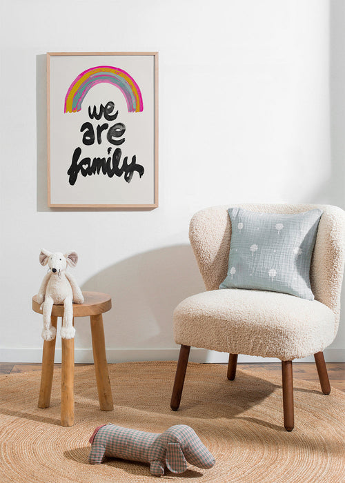 Illustratie 'We are family' geschilderde regenboog