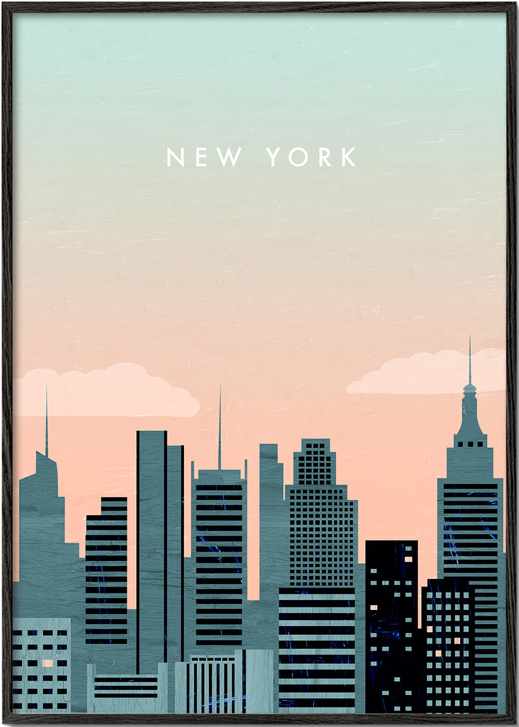 Reisposter New York skyline illustratie