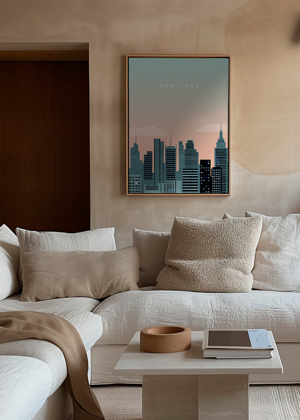 Reisposter New York skyline illustratie