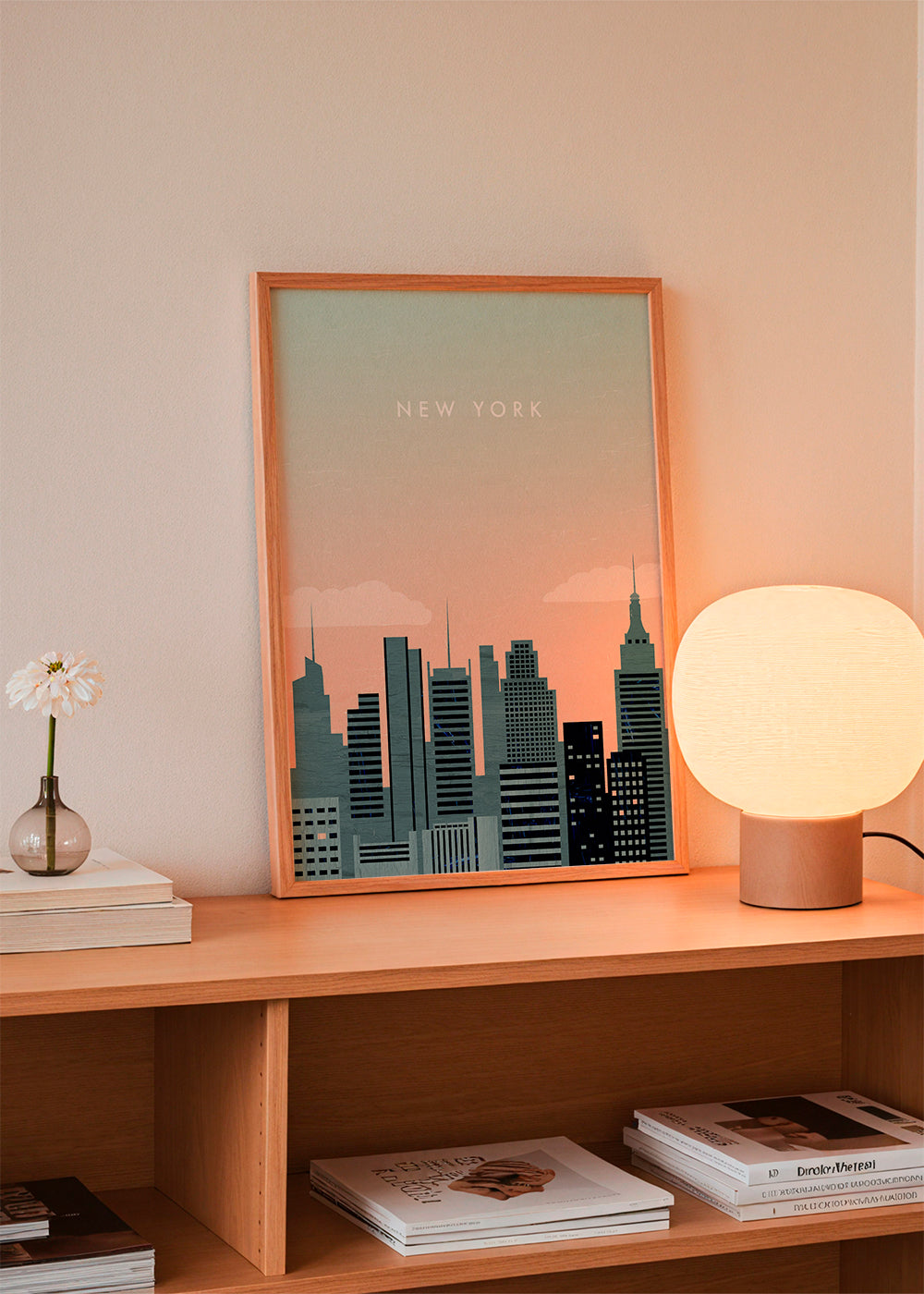 Reisposter New York skyline illustratie