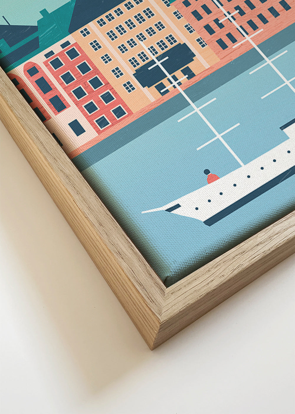 Poster Stockholm haven met boten