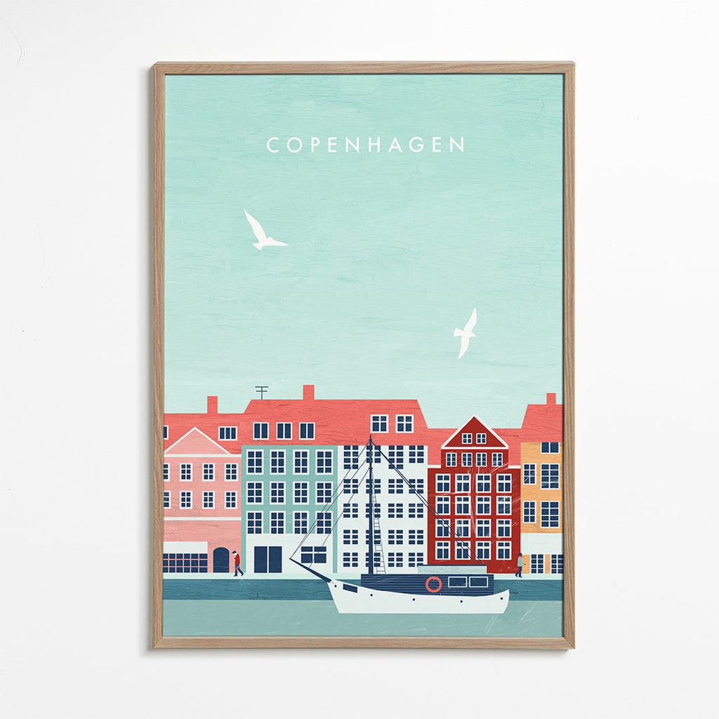 Keuken kunst Kopenhagen haven met boot