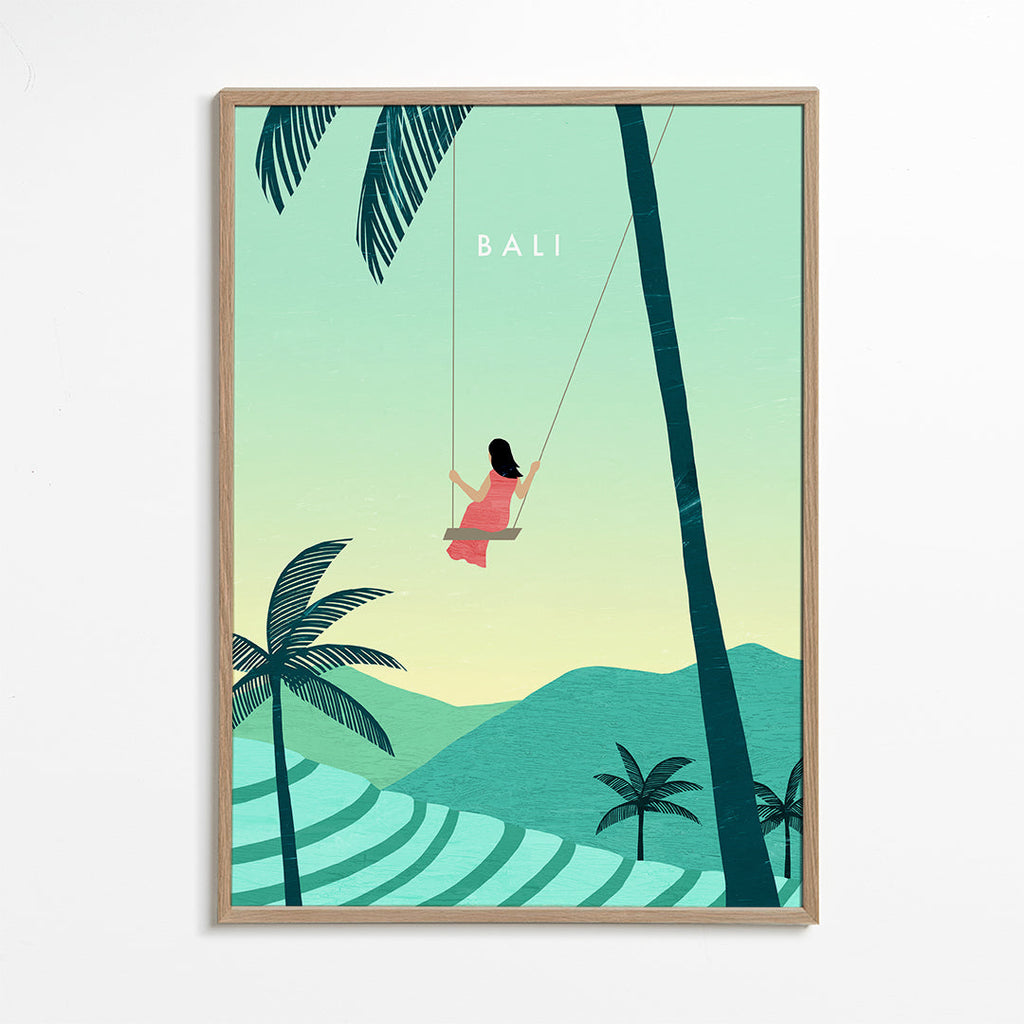 Keuken kunst Bali: tropische schommel illustratie