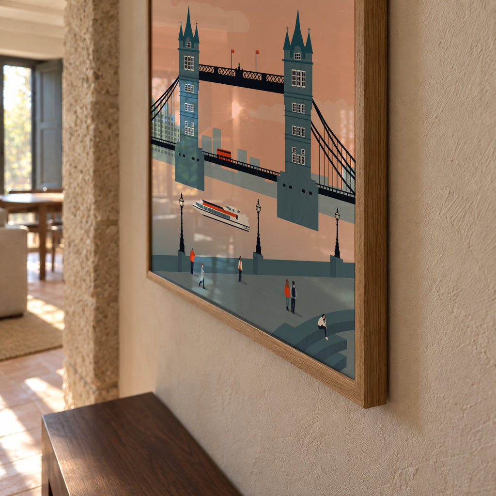 London - Framed poster detail