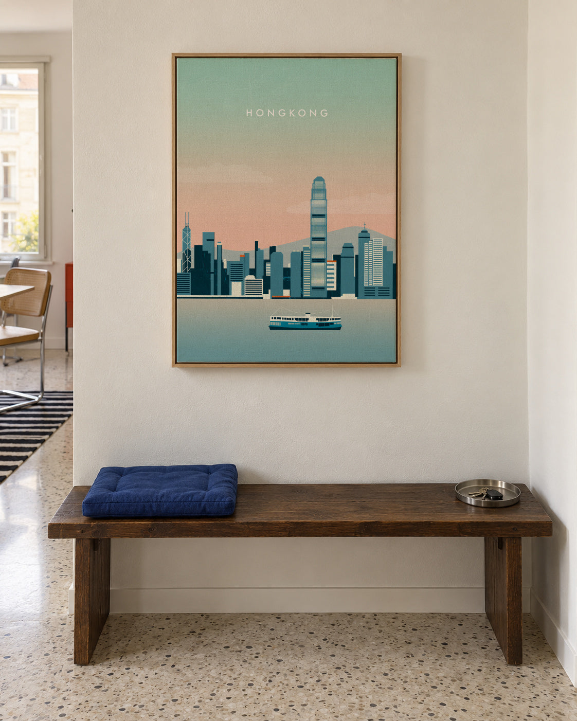 Hongkong - Framed canvas in an interior