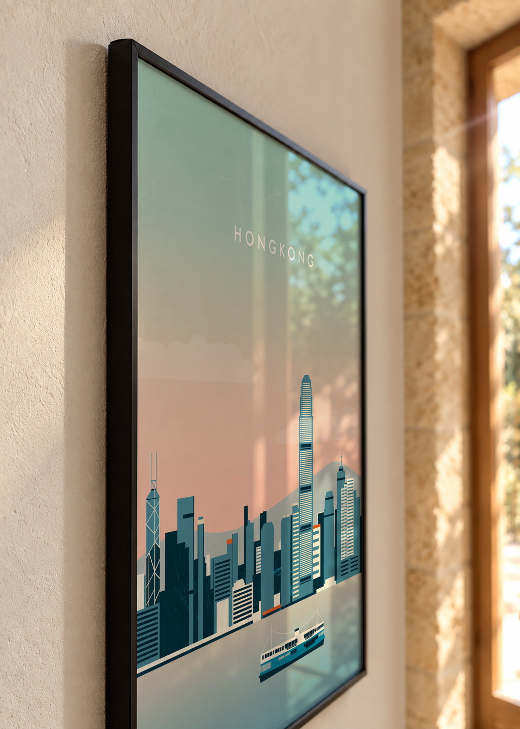 Hongkong - Framed poster detail