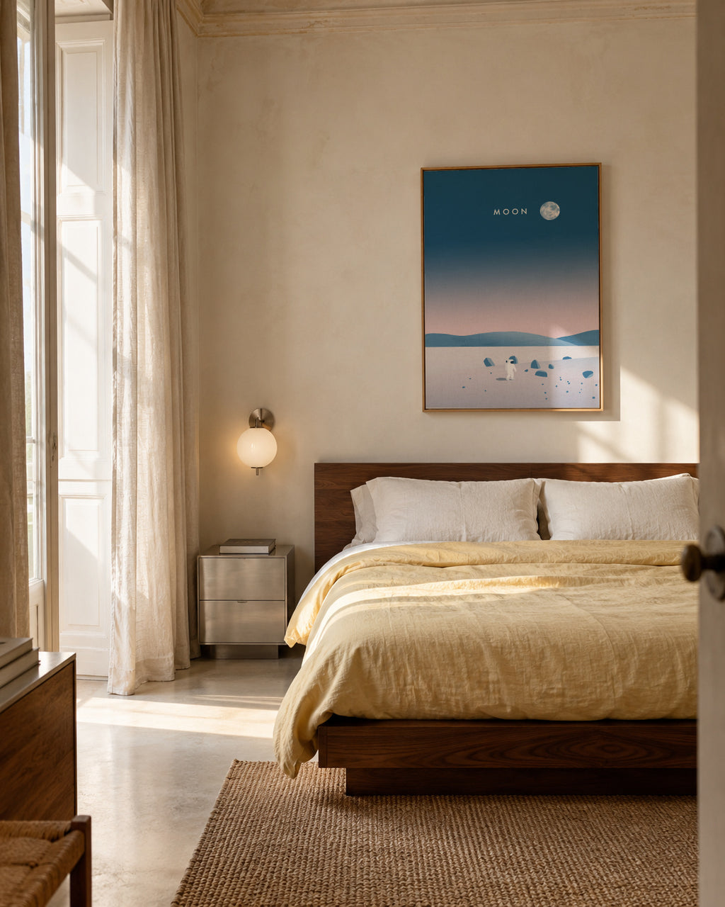 Moon - Framed canvas in an interior