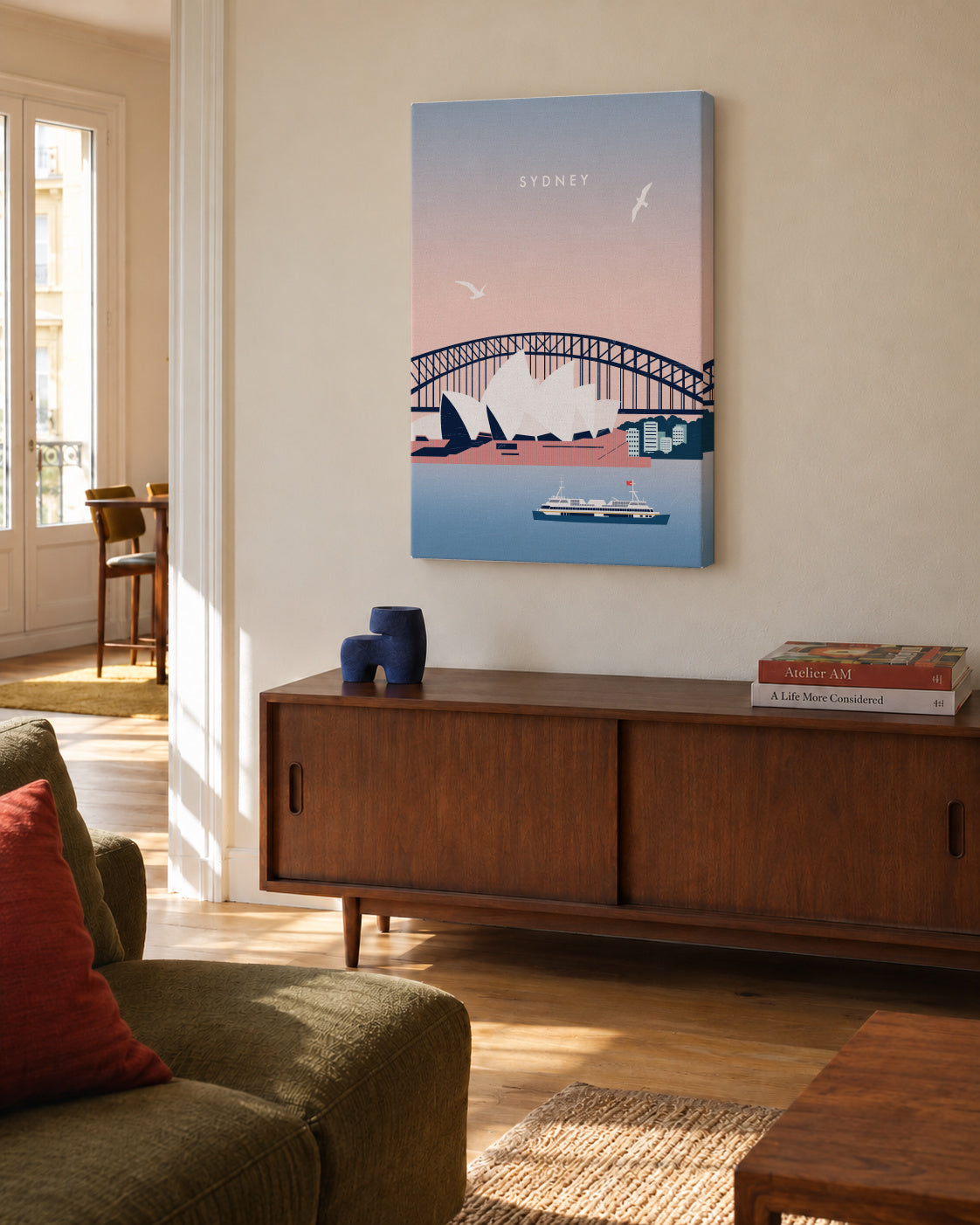 Sydney - Unframed canvas in an interior