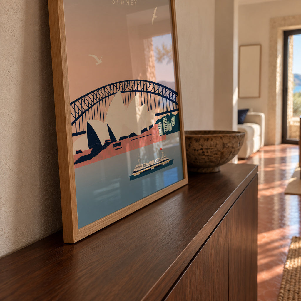 Sydney - Framed poster in an interior