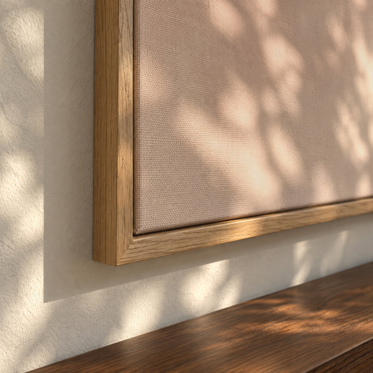 Ocean pink blush - Framed canvas detail