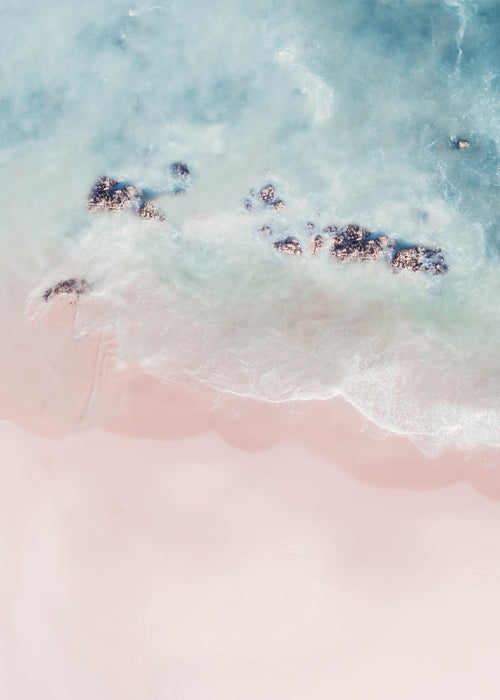 Ocean pink blush - Unframed art print