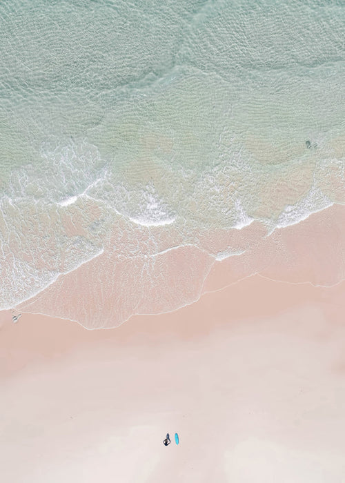 Sportkunst: luchtfoto surf en yoga