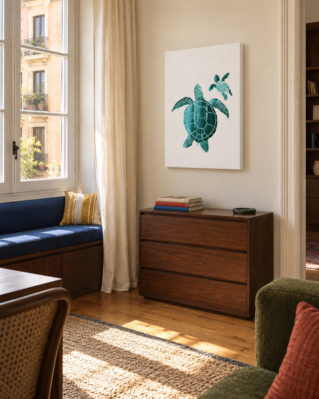 Shielded love - Unframed canvas in an interior