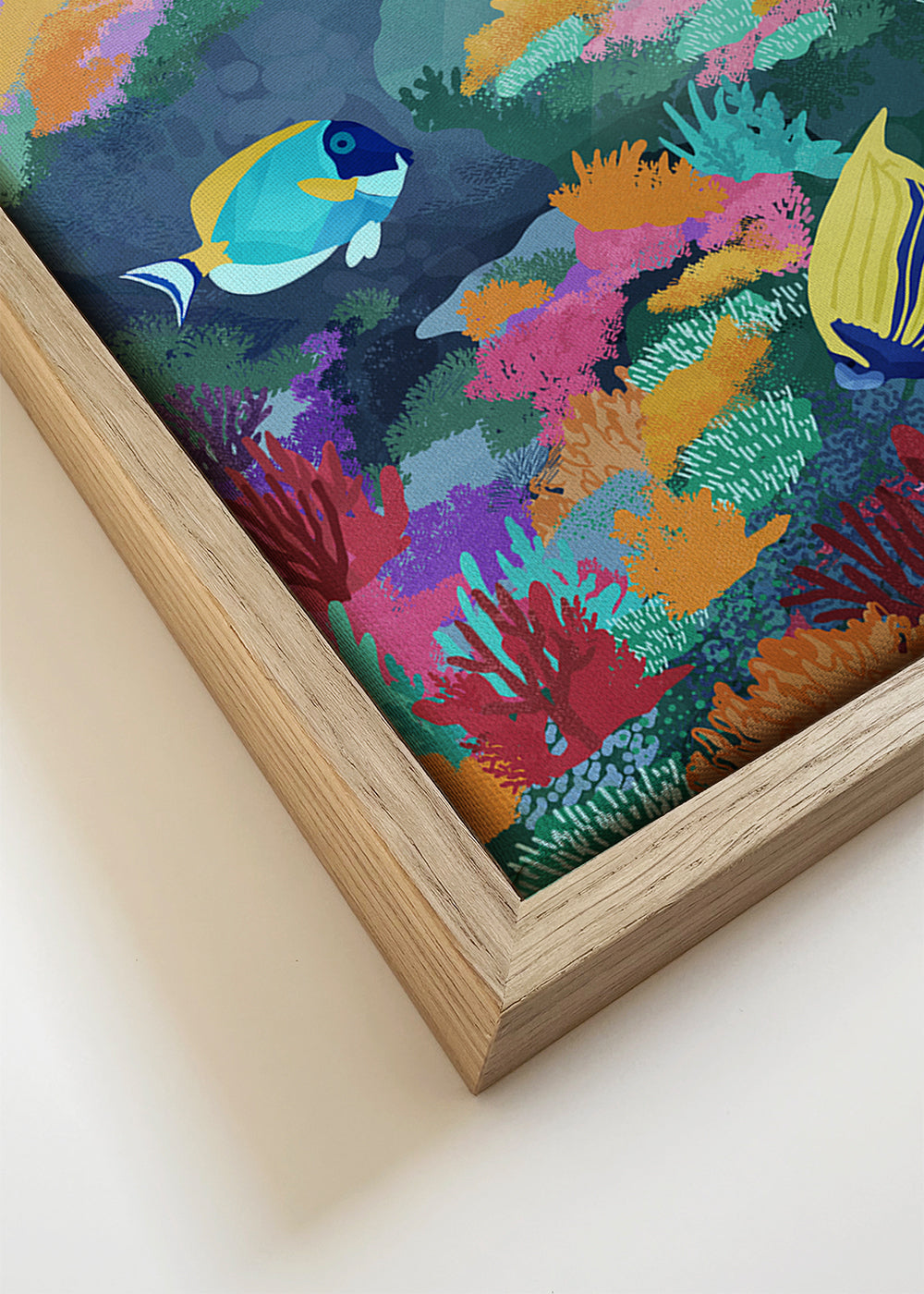Landschap kunst: kleurrijk koraalrif illustratie