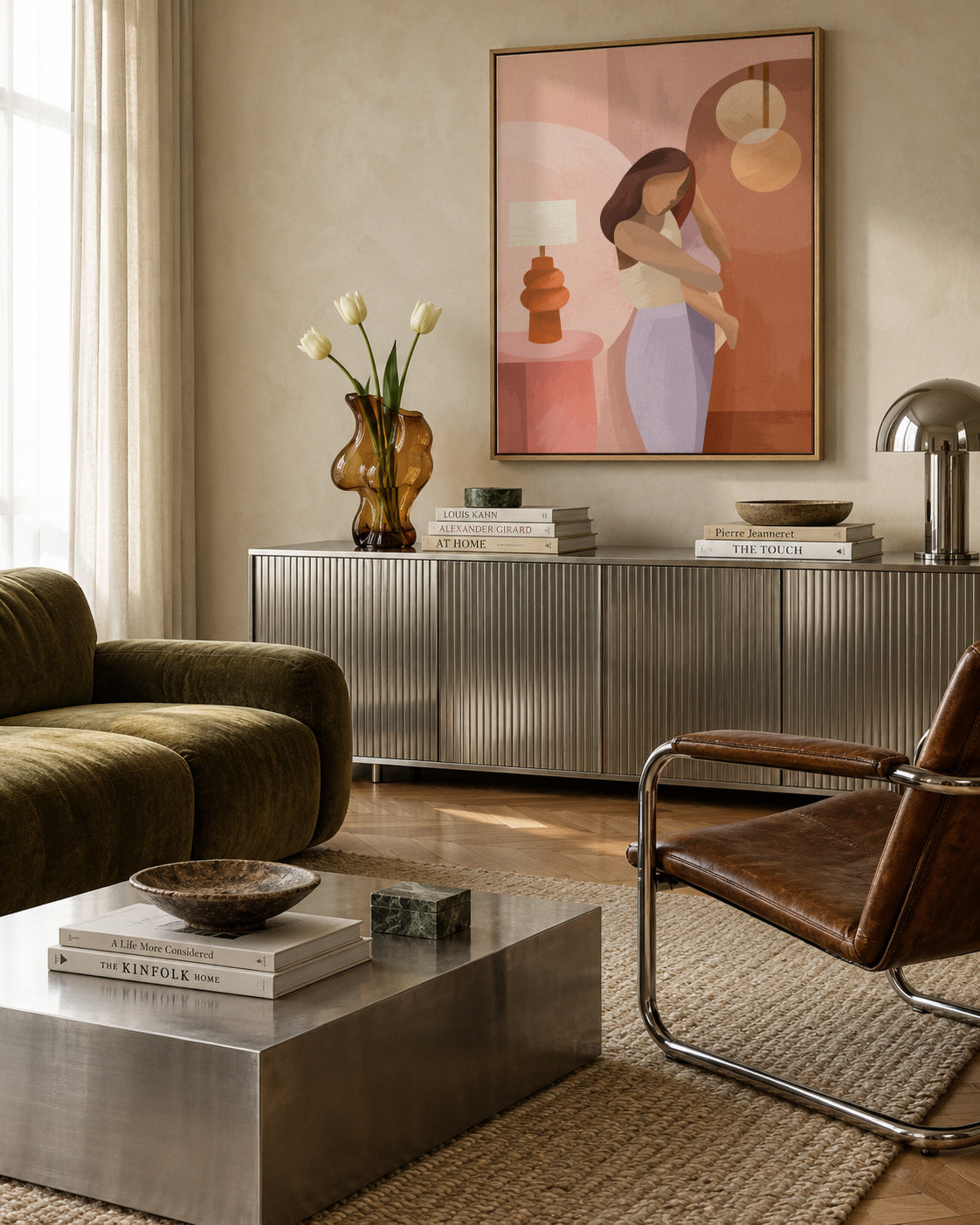The Loving Mother - Framed canvas in an interior