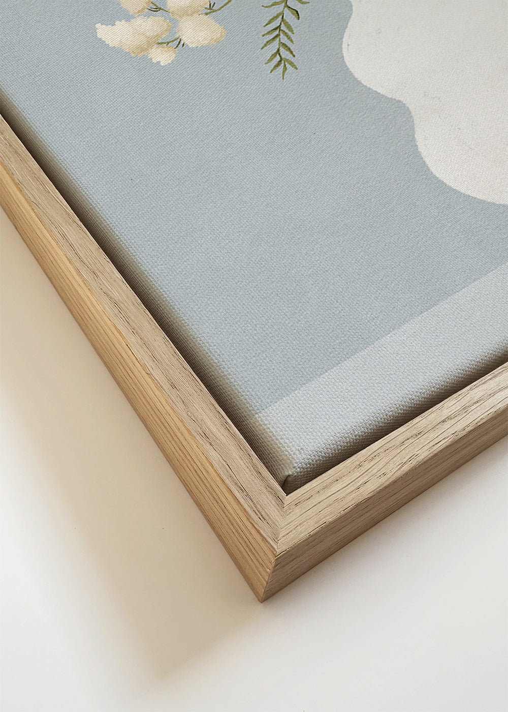 Botanische print met vaas en kleurrijk boeket