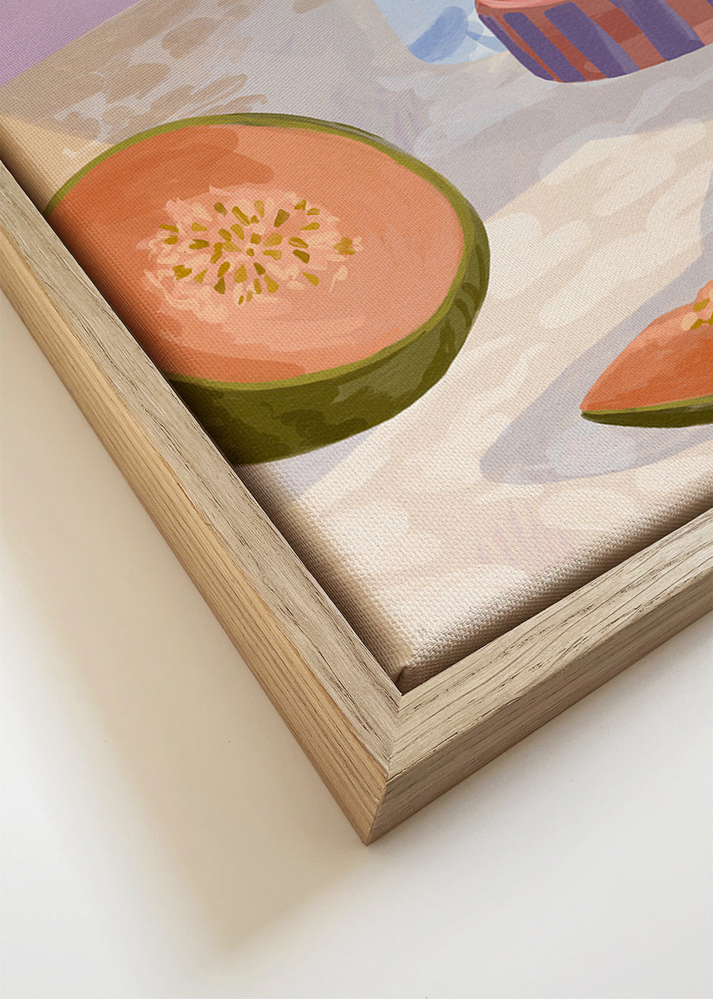 Keuken kunst: fruitstilleven met vaas