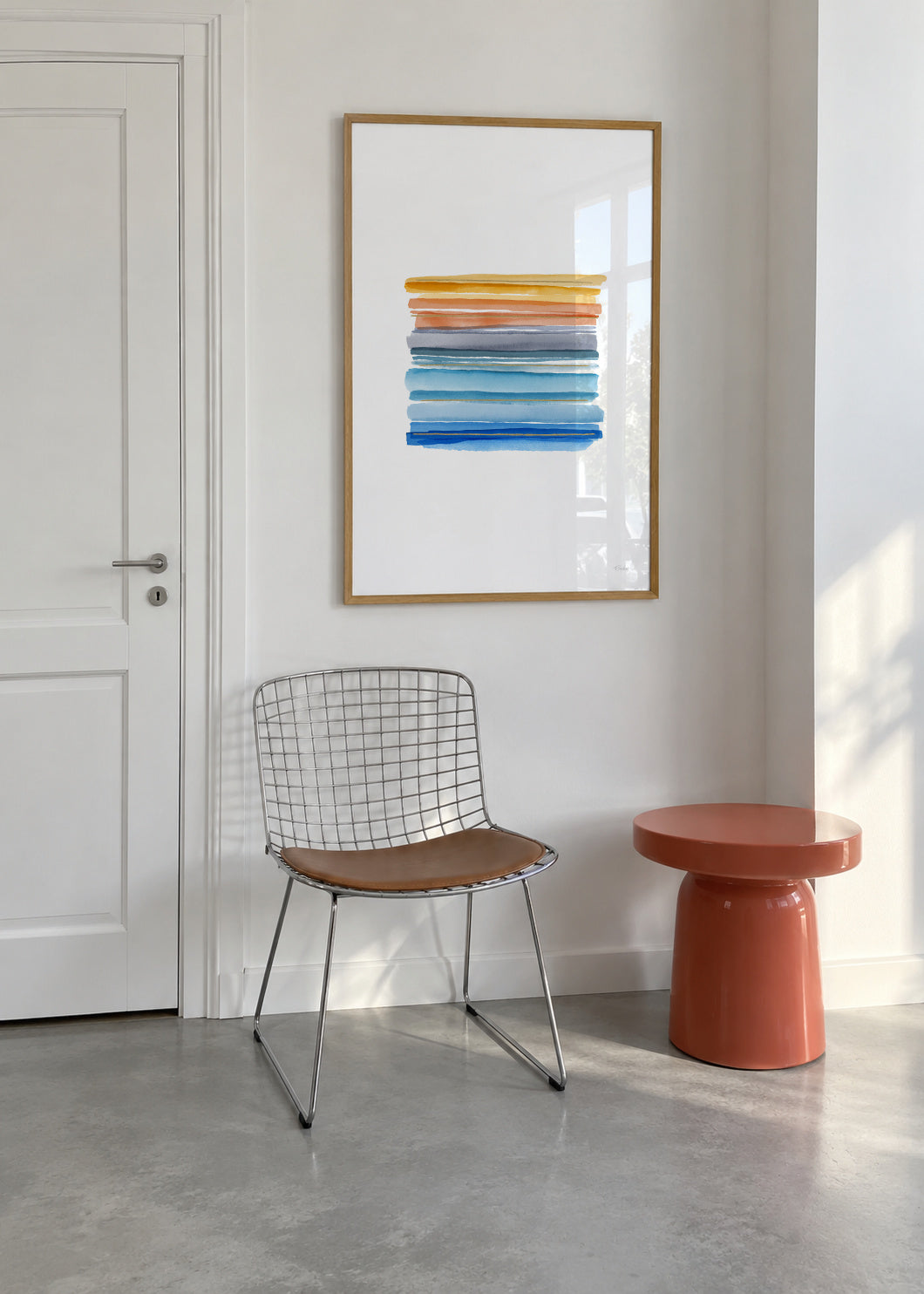 Apreciar o cair da tarde - Framed poster in an interior