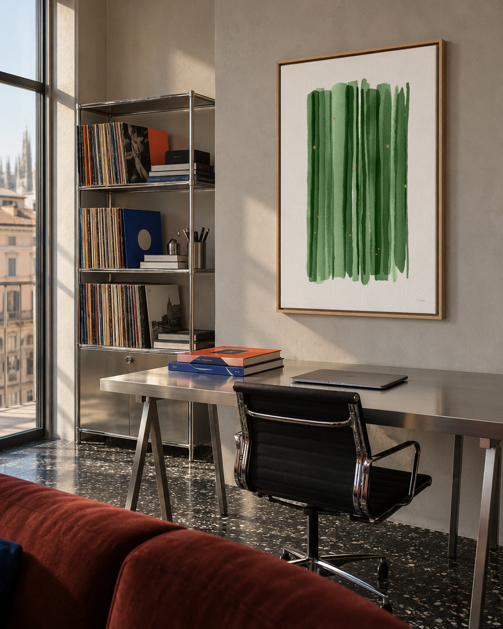 Spring tree textures - Framed canvas in an interior
