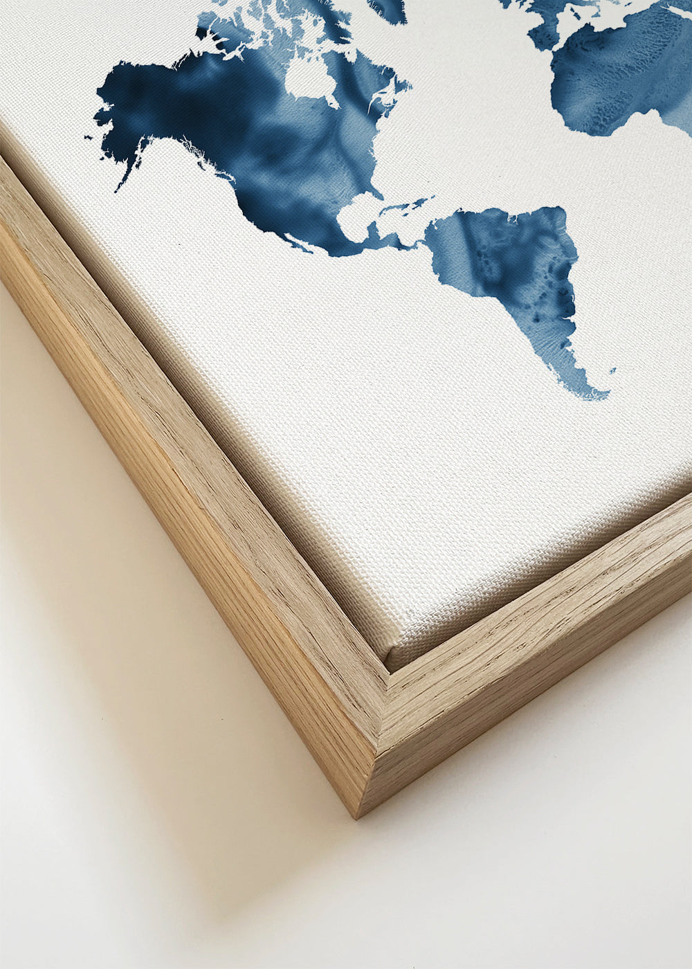 Keuken kunst: wereldkaart indigo