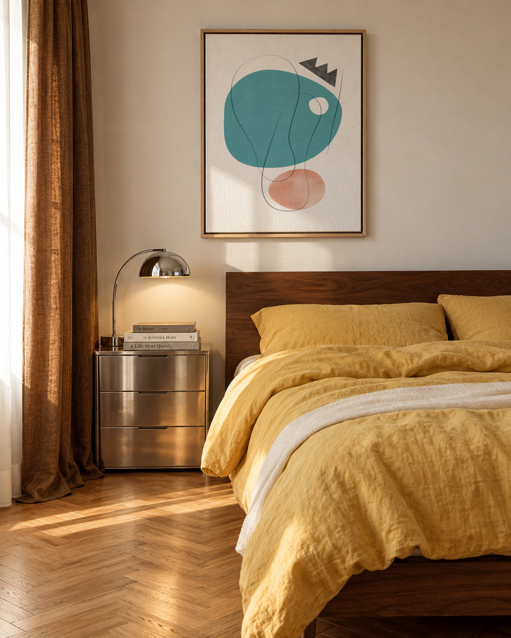 Abstract N 18 - Framed canvas in an interior