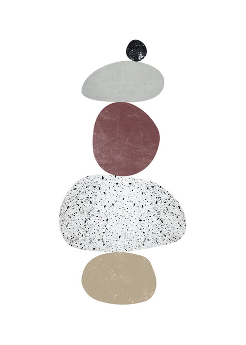 Ontspannend design met opgestapelde stenen