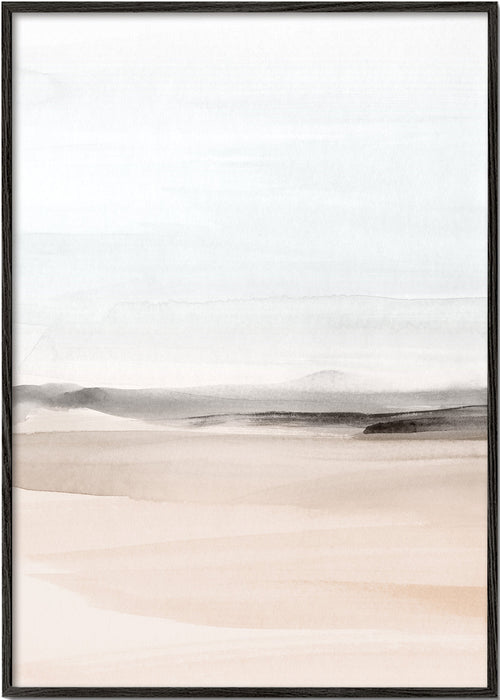 Aquarel landschap minimalistisch