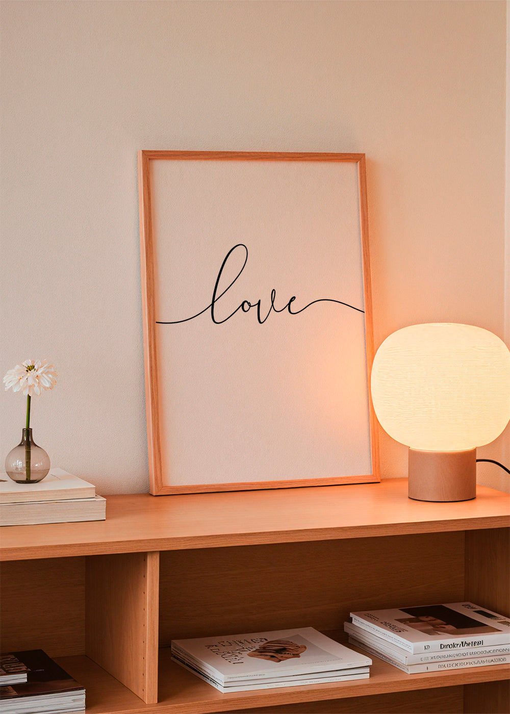 Minimalistisch design Love kalligrafie