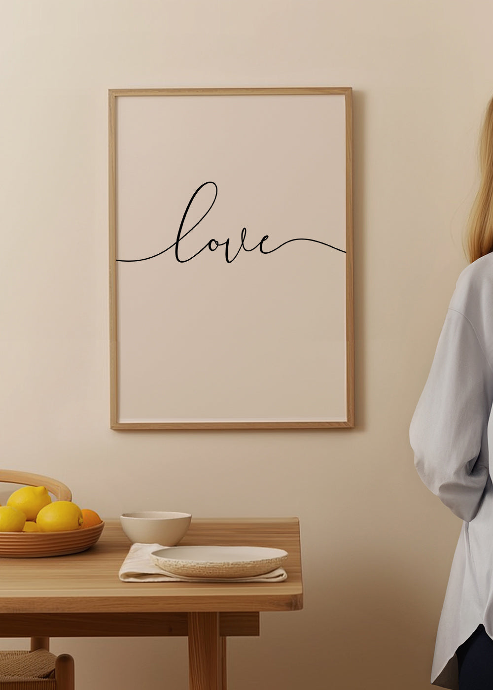 Minimalistisch design Love kalligrafie