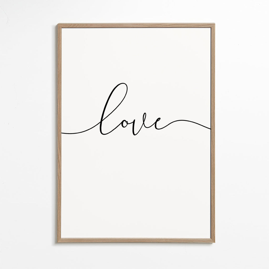 Minimalistisch design Love kalligrafie