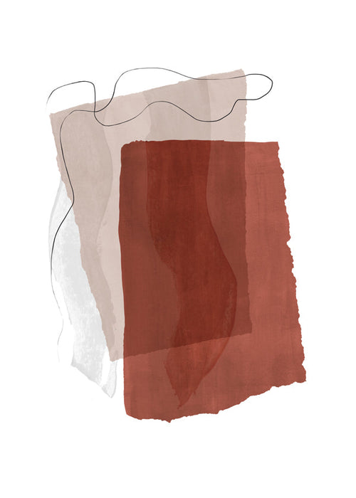 Abstract kunst verbrand oranje gelaagd papier