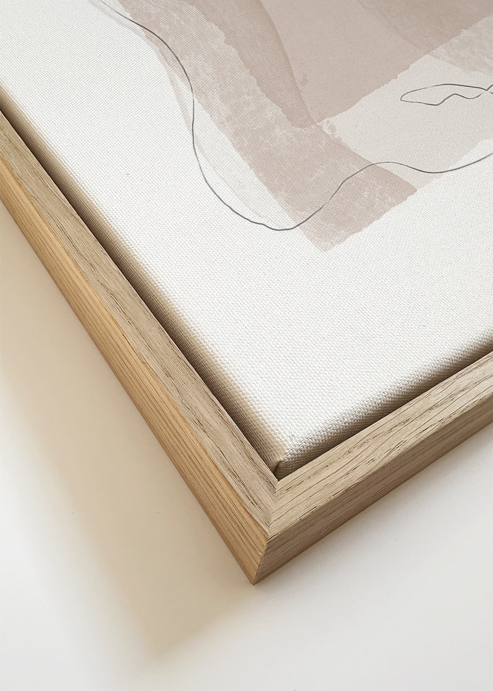 Minimalistische kunst neutrale tonen en fijne lijnen