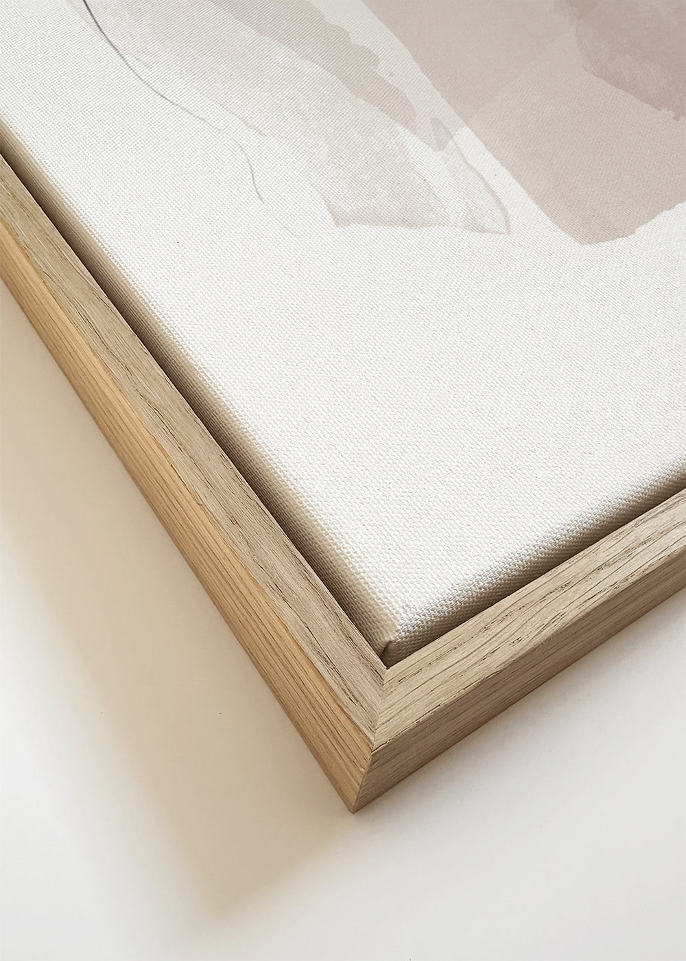 Abstract kunstwerk met neutrale vegen en minimalistische lijn