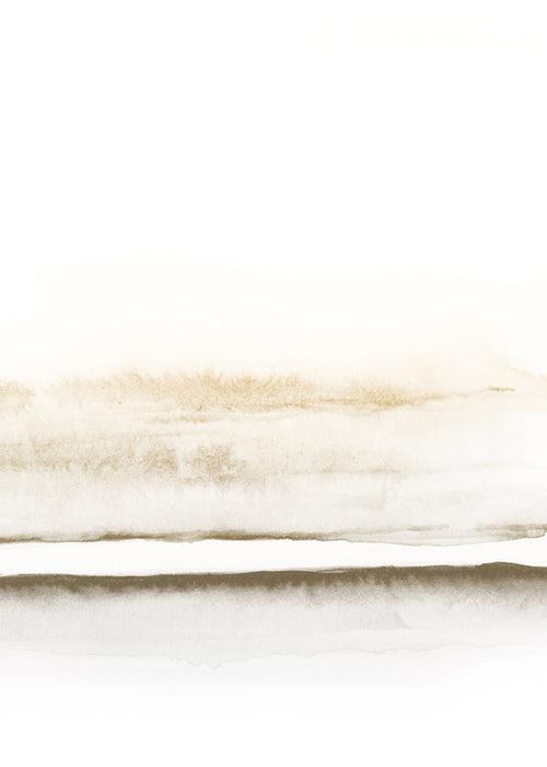 Landschap kunst minimalistisch aquarel beige