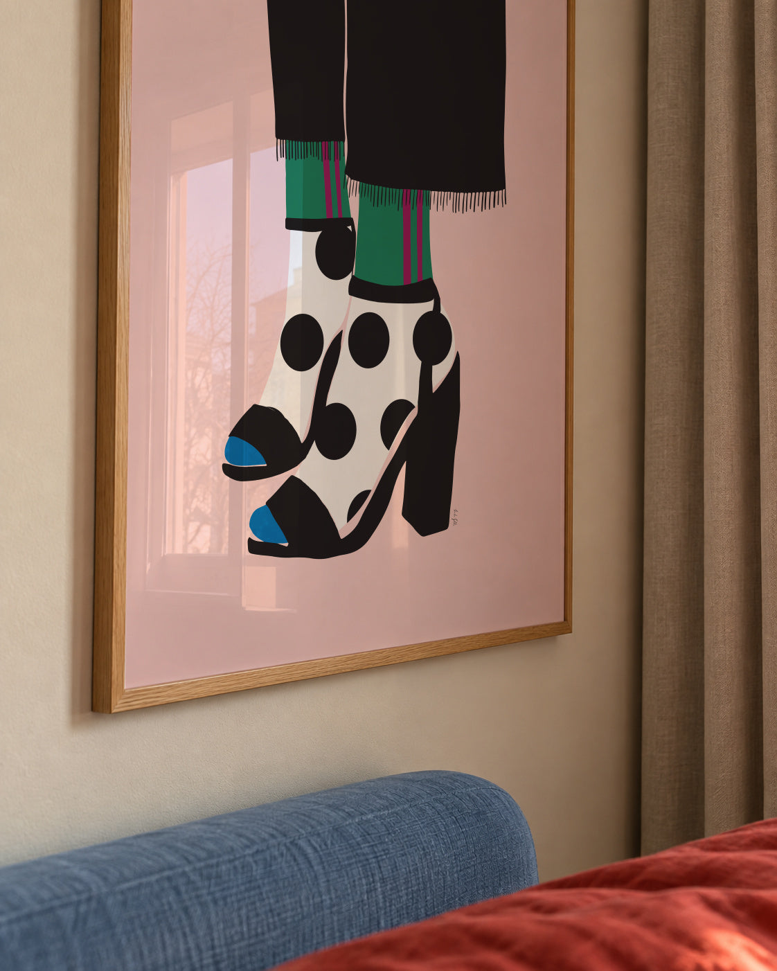 Socks and heels - Framed poster detail