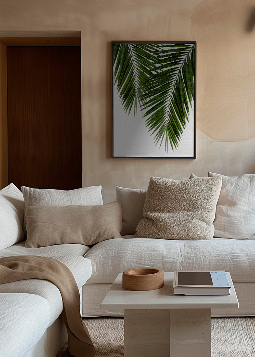 Botanische print met palmblad