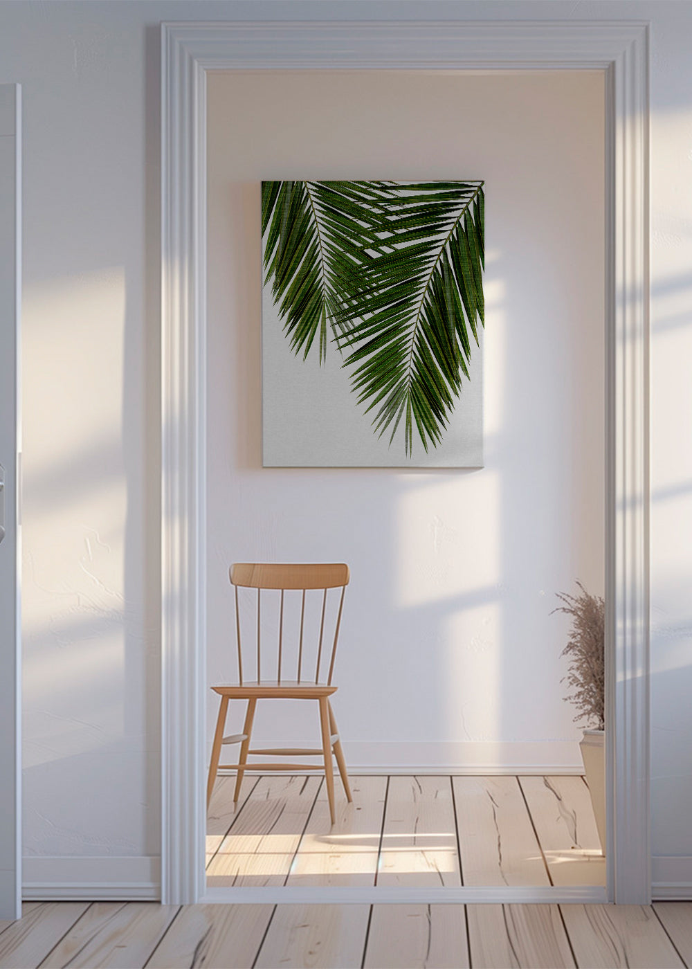 Botanische print met palmblad