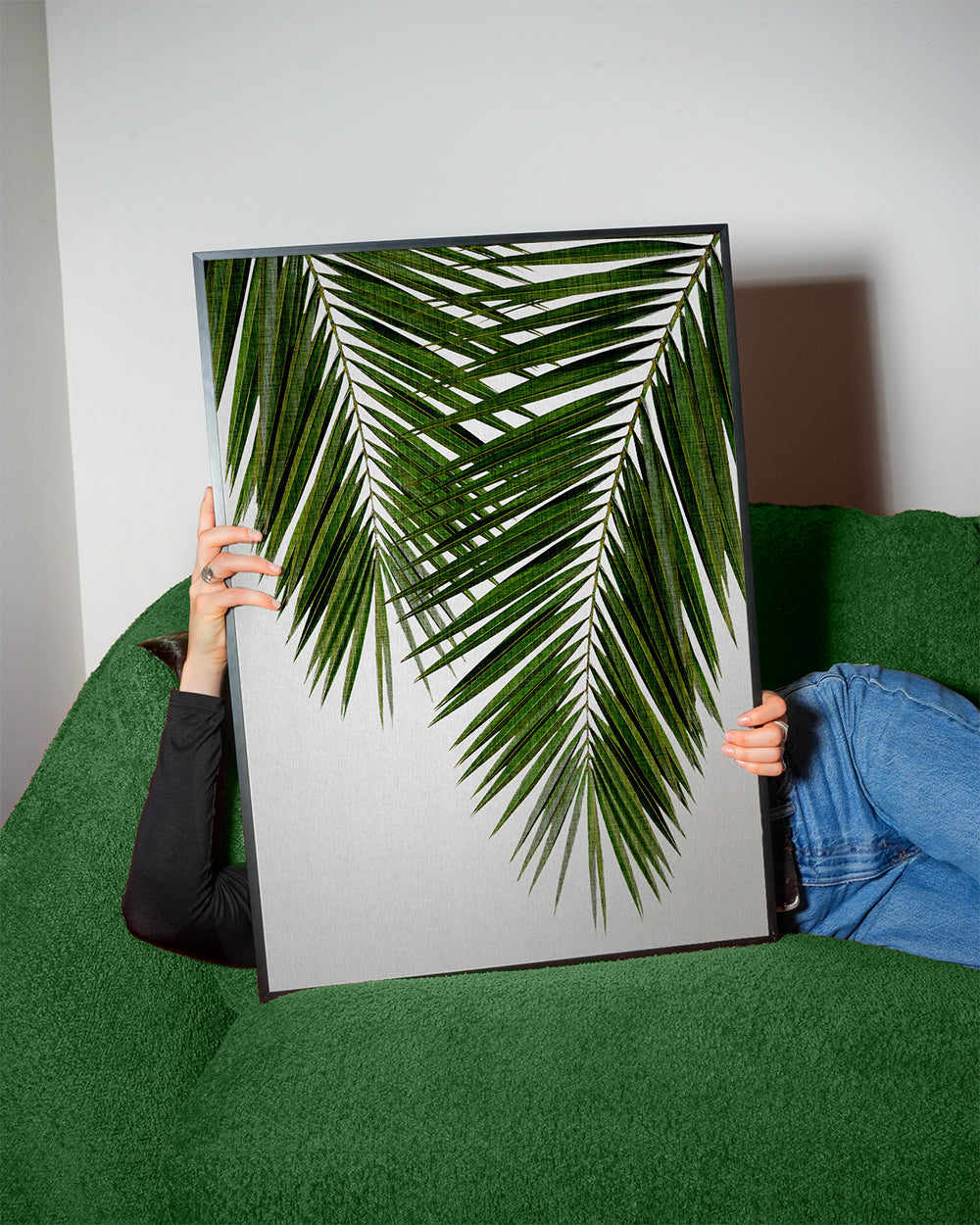 Botanische print met palmblad
