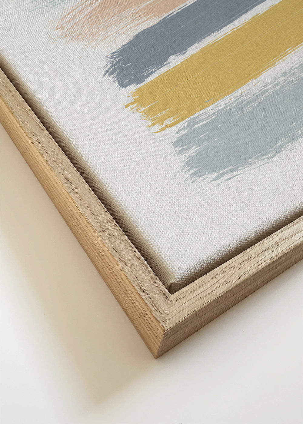 Abstract kunstwerk met pastelkleurige strepen
