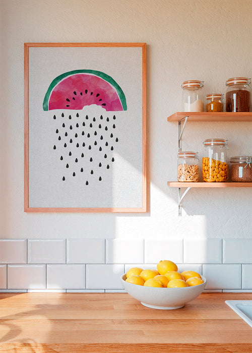 Keuken kunst watermeloen aquarel