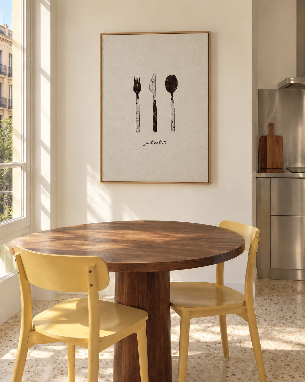 Just eat it - Framed canvas in an interior