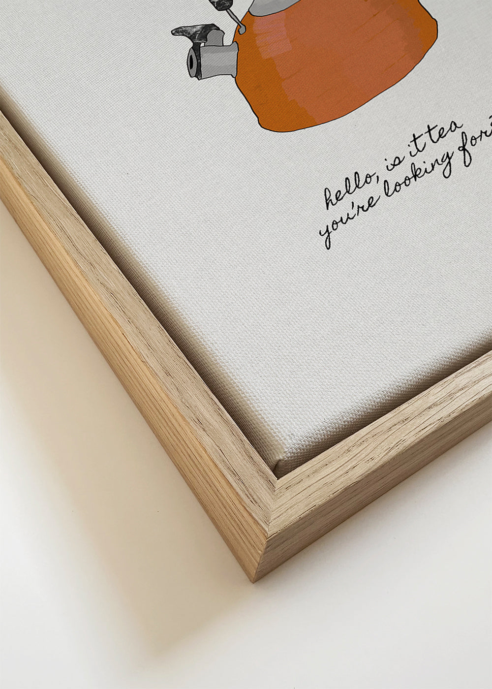 Keuken kunst geillustreerde ketel met handschrift