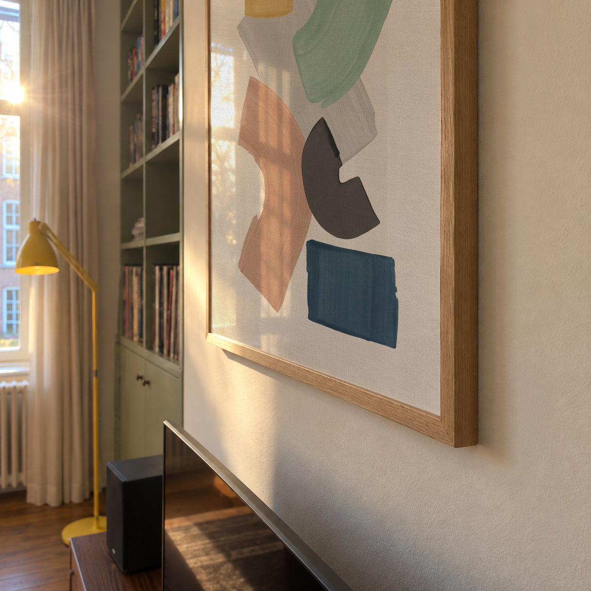 Pastel Paint Blocks - Framed poster detail